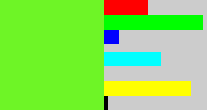 Hex color #6ef526 - toxic green