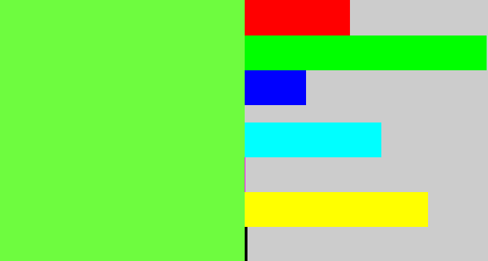 Hex color #6efc3f - lighter green