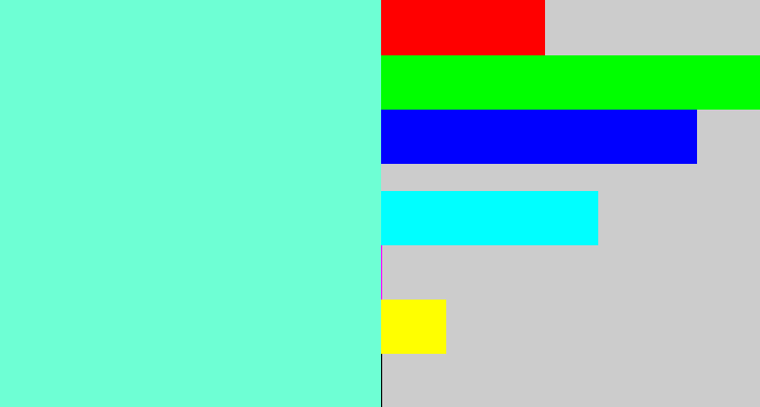 Hex color #6effd4 - light aquamarine