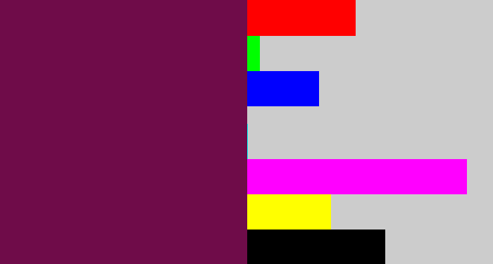 Hex color #6f0c49 - velvet