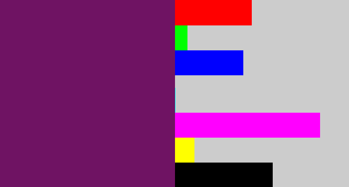 Hex color #6f1363 - darkish purple