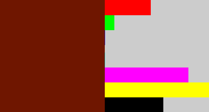 Hex color #6f1600 - reddy brown