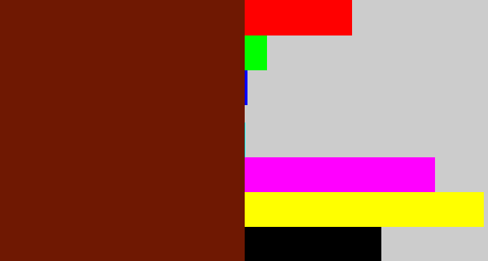 Hex color #6f1802 - reddy brown