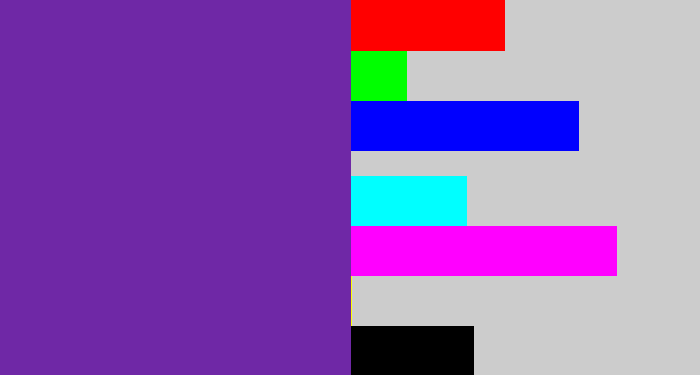 Hex color #6f28a6 - purple