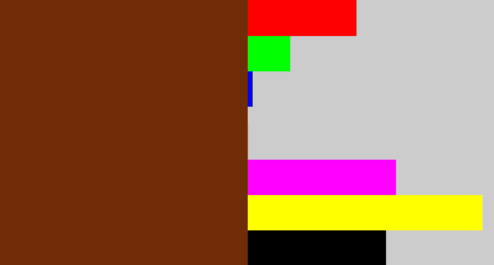 Hex color #6f2c06 - chestnut