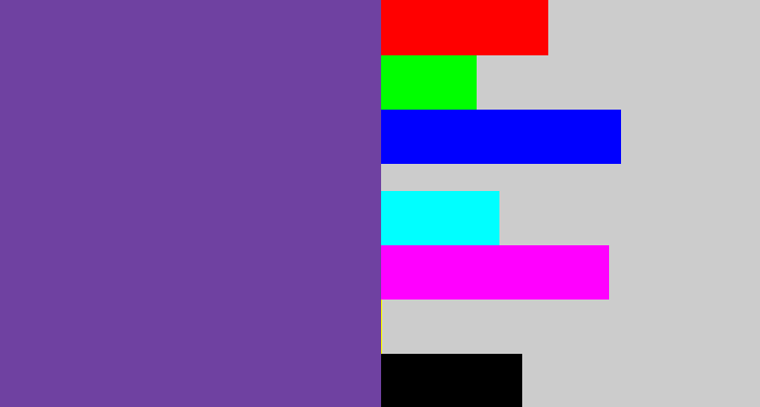 Hex color #6f41a1 - purple