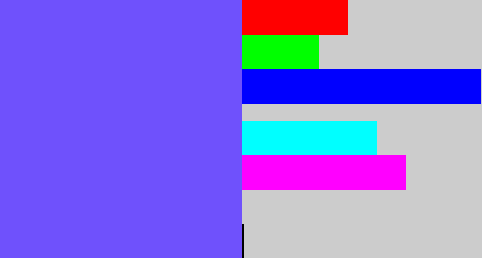 Hex color #6f51fc - purpleish blue