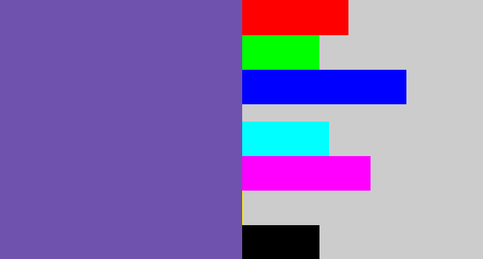 Hex color #6f52ad - iris