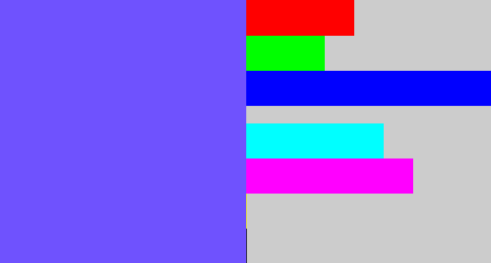 Hex color #6f52fe - purpleish blue