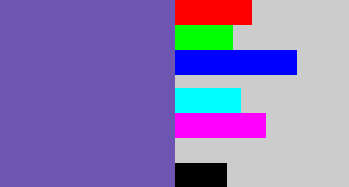 Hex color #6f55b2 - iris