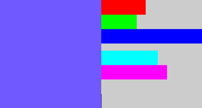 Hex color #6f59ff - purpleish blue