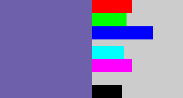 Hex color #6f60ac - iris