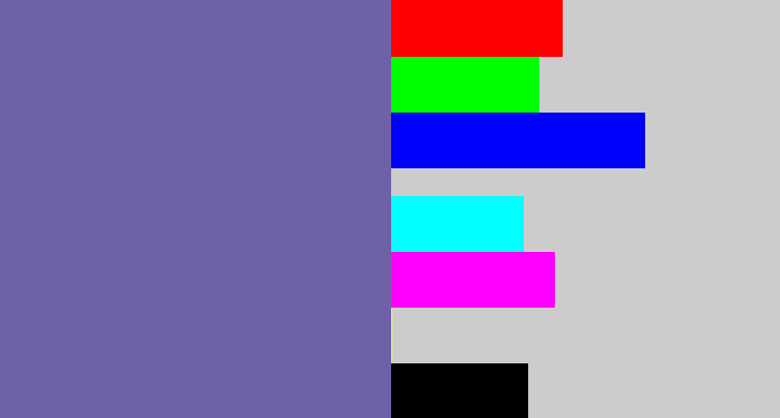 Hex color #6f61a7 - dark lavender