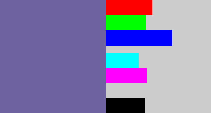 Hex color #6f62a1 - dark lavender