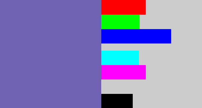 Hex color #6f62b0 - iris