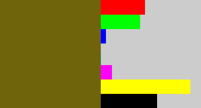 Hex color #6f630c - greenish brown