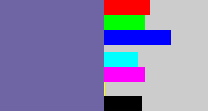 Hex color #6f64a4 - dark lavender