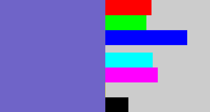 Hex color #6f64c8 - light indigo