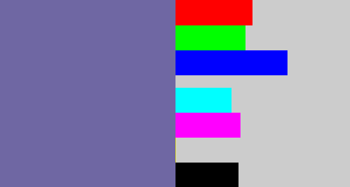 Hex color #6f67a3 - dark lavender