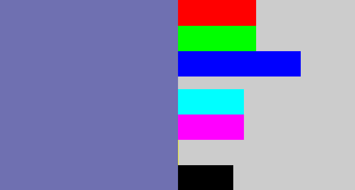 Hex color #6f70b1 - grey blue