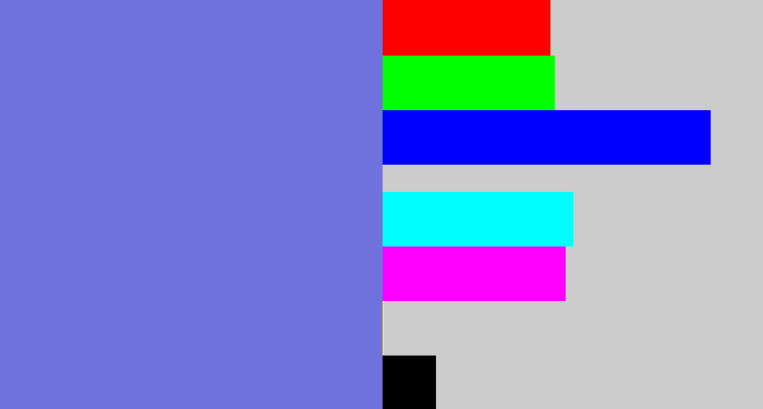 Hex color #6f72dc - dark periwinkle