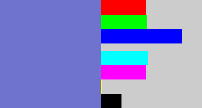 Hex color #6f73cd - dark periwinkle