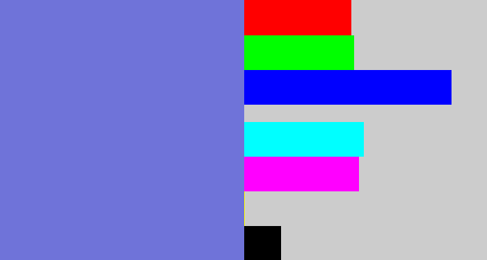 Hex color #6f73d9 - dark periwinkle