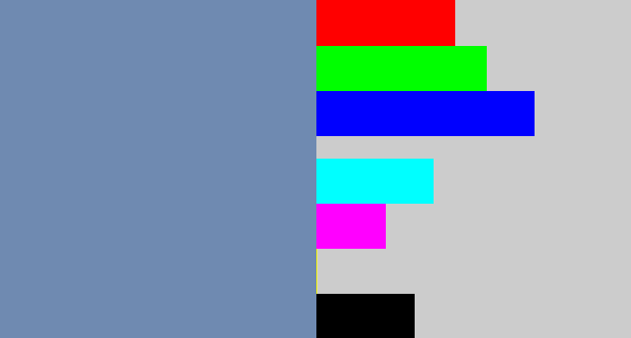 Hex color #6f8ab1 - grey blue