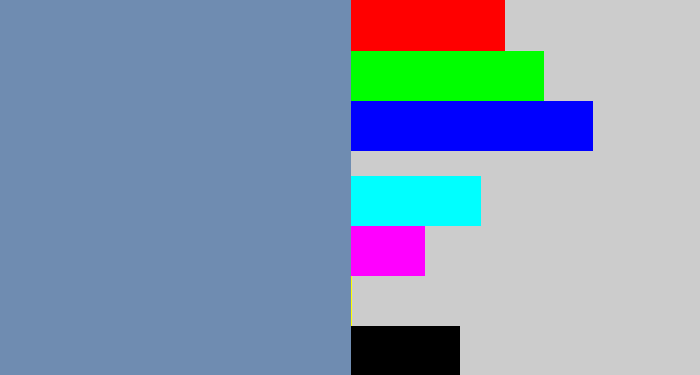 Hex color #6f8cb1 - grey blue