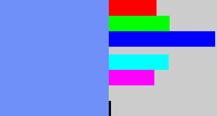 Hex color #6f90f9 - soft blue