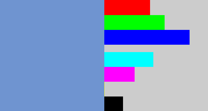 Hex color #6f94d0 - faded blue