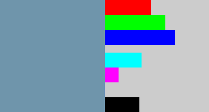 Hex color #6f95ab - blue/grey
