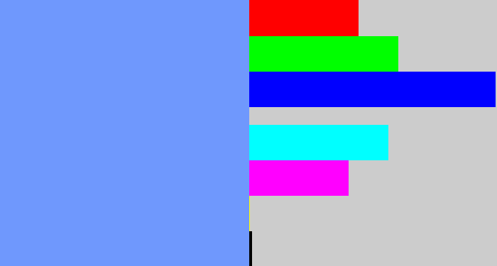 Hex color #6f98fd - soft blue