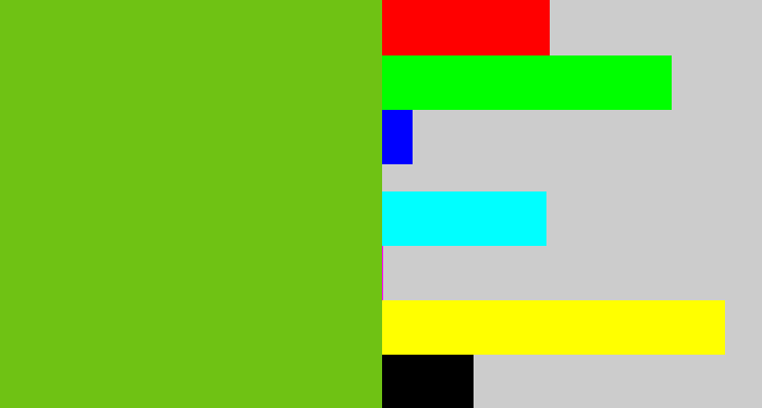 Hex color #6fc214 - apple green