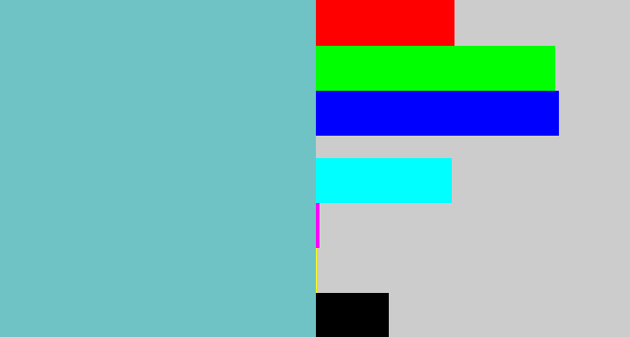 Hex color #6fc3c4 - seafoam blue