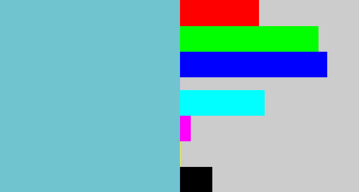 Hex color #6fc4d0 - seafoam blue