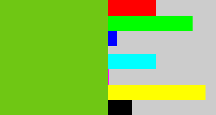 Hex color #6fc714 - apple green