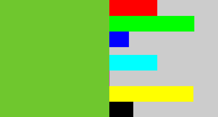 Hex color #6fc72e - apple green
