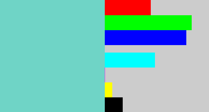 Hex color #6fd4c6 - seafoam blue