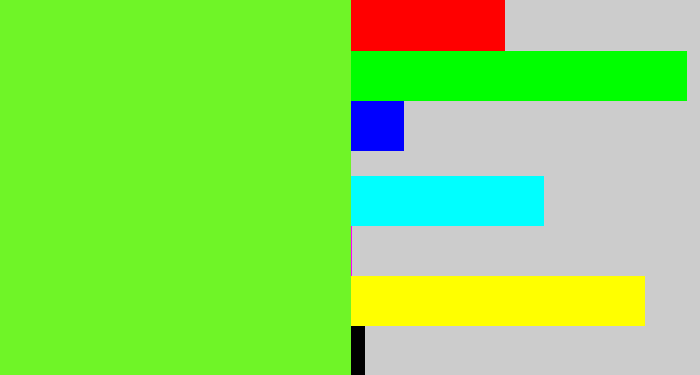 Hex color #6ff527 - toxic green