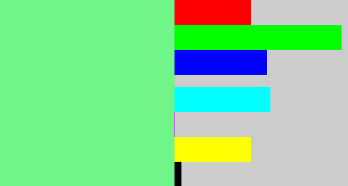 Hex color #6ff588 - lightgreen