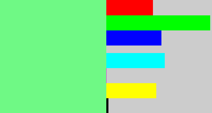 Hex color #6ff985 - lightgreen