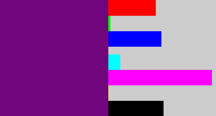 Hex color #70057e - darkish purple