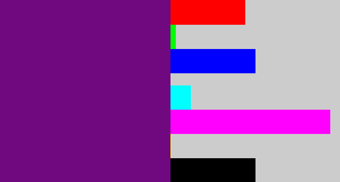 Hex color #70087f - darkish purple