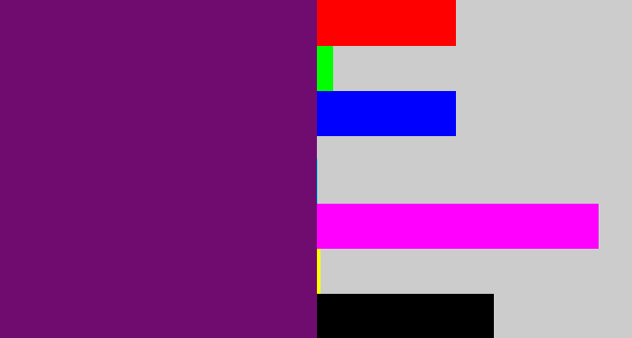 Hex color #700c6f - darkish purple