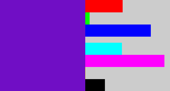 Hex color #700ec5 - purple/blue