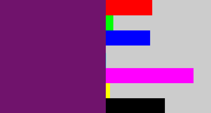 Hex color #70136c - darkish purple