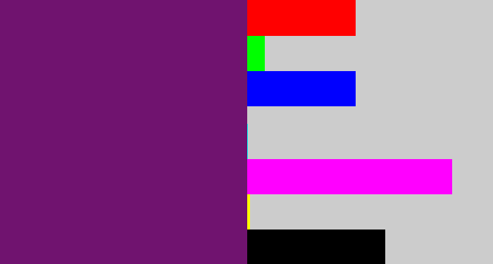 Hex color #70136f - darkish purple