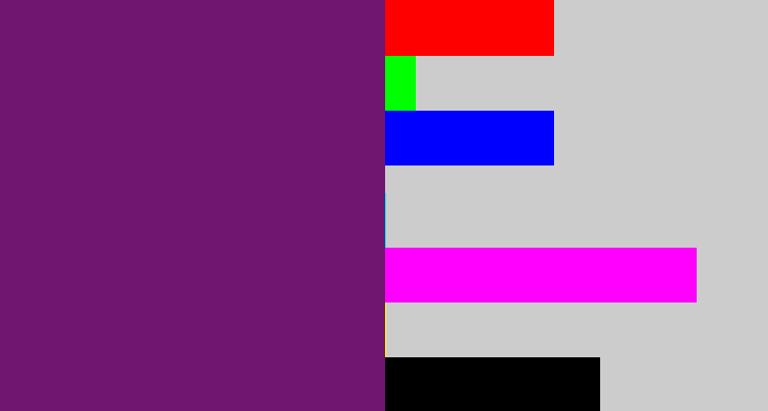 Hex color #701570 - darkish purple