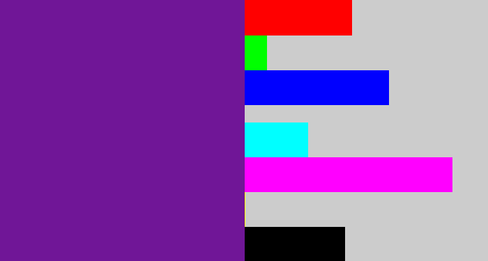 Hex color #701697 - purple